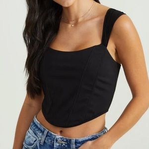 Zara Black Corset Tank